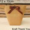 5pcs Upscale Black White Bronzing "Merci" Candy Bag French Thank You Wedding Favors Gift Box Package Birthday Party Favor Bags